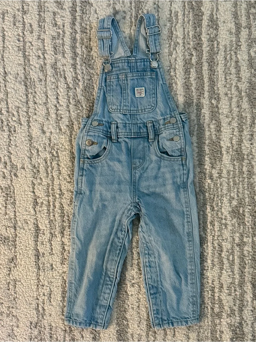 Old Navy Vintage Light Blue Denim Overalls Toddler 2T